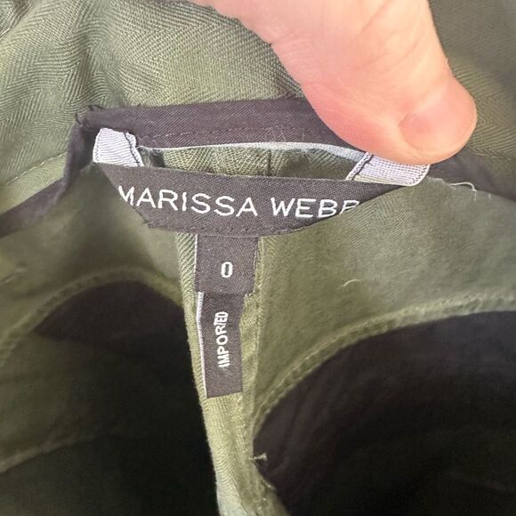 Marissa Webb Women’s 0 Olive Green Laszlo High Rise Lace Up Straight Pants - Picture 4 of 5